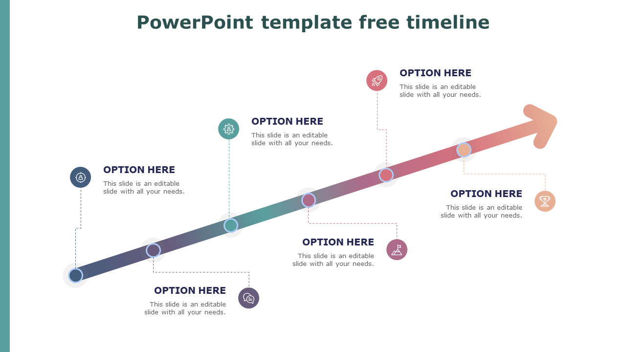 Free - Attractive PowerPoint Template Free Timeline Slide Designs